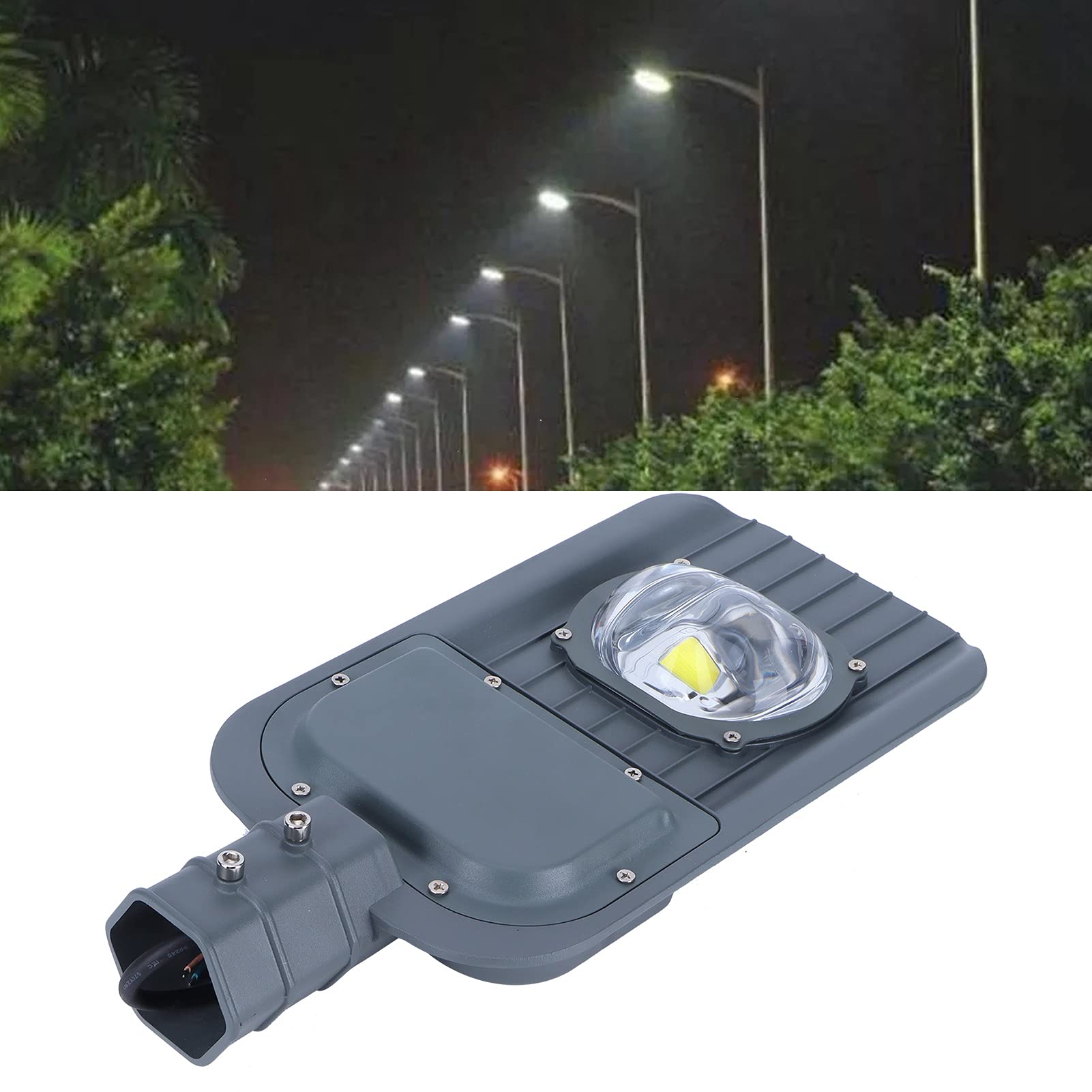 Uliczna LED 50 W IP66 Wodoodporna, Wysoka jasność 2000 Lm Piaskowo-szary 6500 K dla Ulic W Parkach, na Placach, łatwa Instalacja