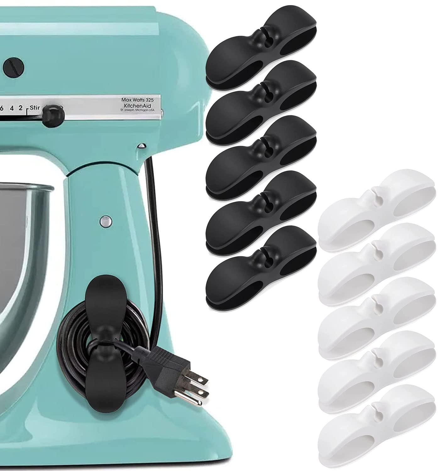 MUMOO BEAR Cord Organizer Cord Wrap Cord Holder Cable Organizer for Home and Kitchen Appliances Like Mixer, Blender, Coffee Maker, Pressure Cooker Air Fryer and Mobile cable (10, Multi)