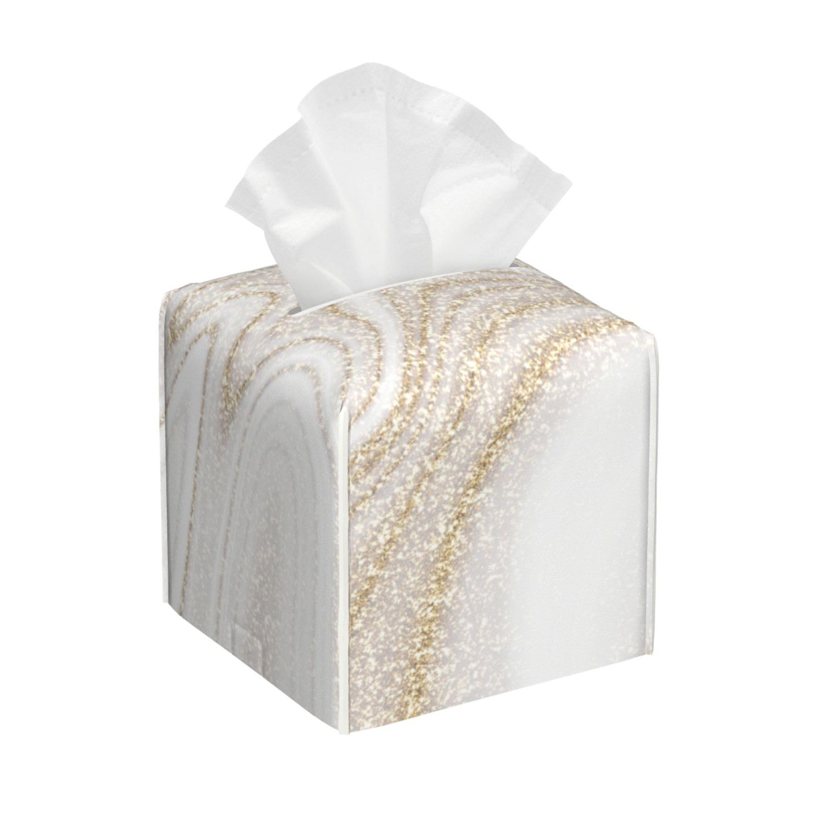 Hdtvtv As Picture White Marble Gold Glitter, Tissue Box Cover Tissue Box Holder Tissue Dispenser Tissue Holder