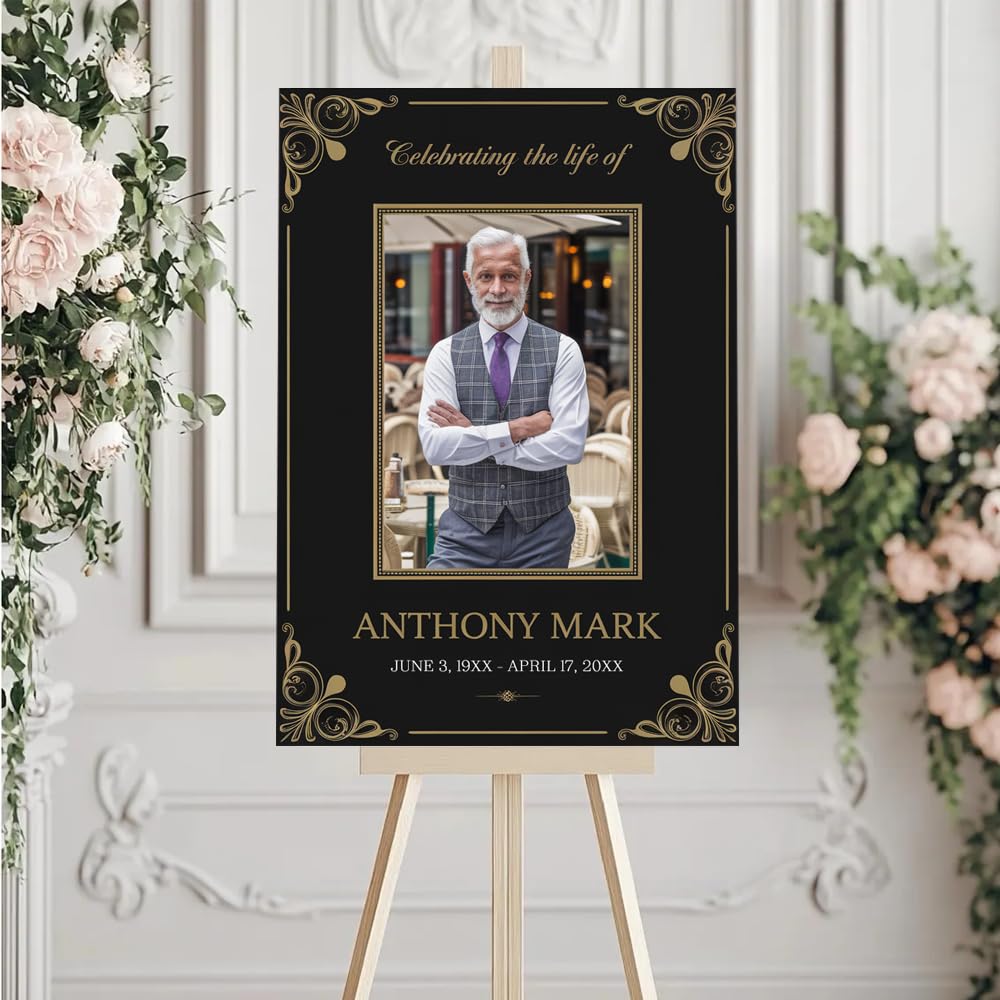 Personalized Funeral Welcome Signs, Celebration of Life Yard Board, Memorial Ceremony Decoration, Custom Tribute Sign, Minimalist Remembrance Sign