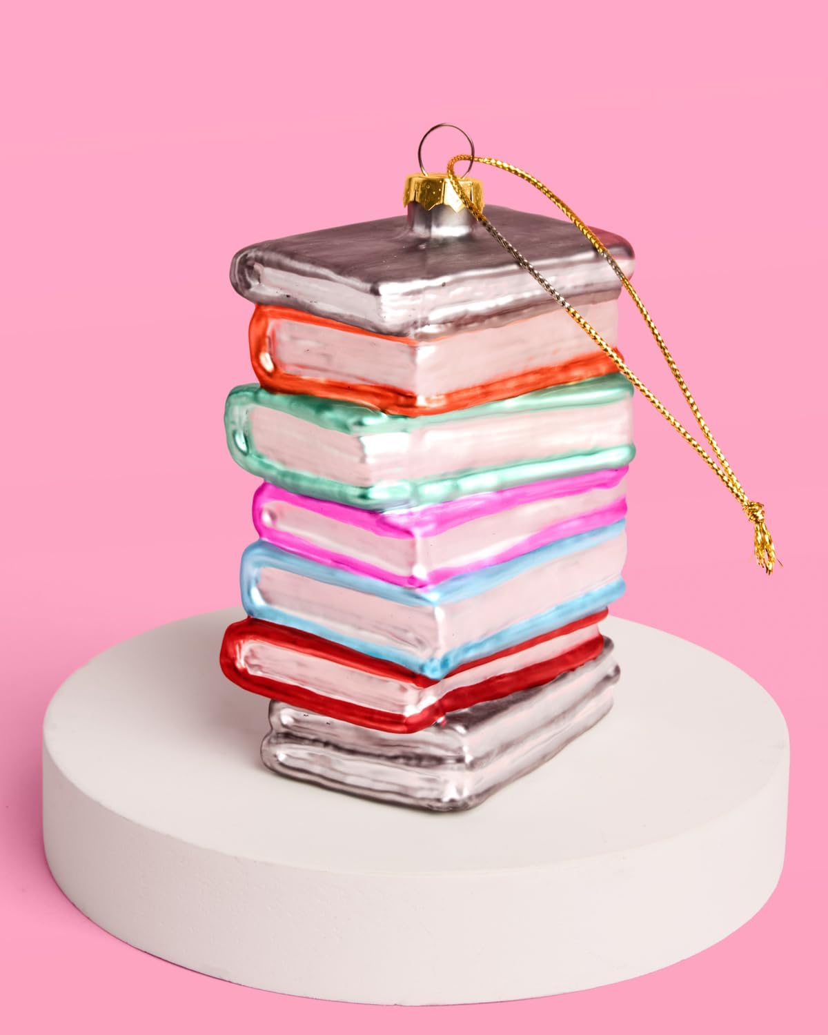 xo, Fetti Book Enemies to Lovers Ornament | Glass Ornament, Christmas Tree Decor, Romantasy Lover Gift, Bookish, Bookworm