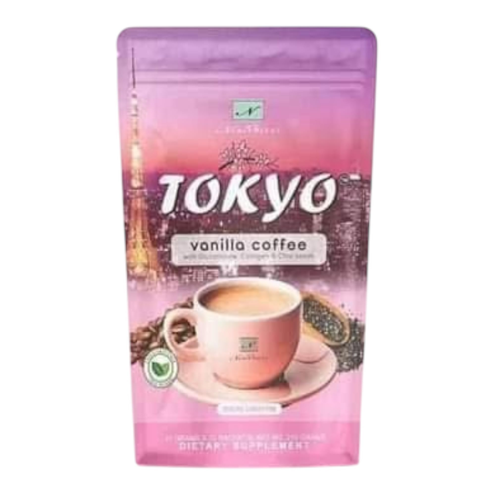 Tokyo Vanilla Coffee with Glutathione, Collagen & Chia Seeds  Metabolism  Support, Appetite Control & Skin Nourishment  Slimming Coffee for Women &  Men  10 Sachets per Box : Amazon.co.uk: Grocery