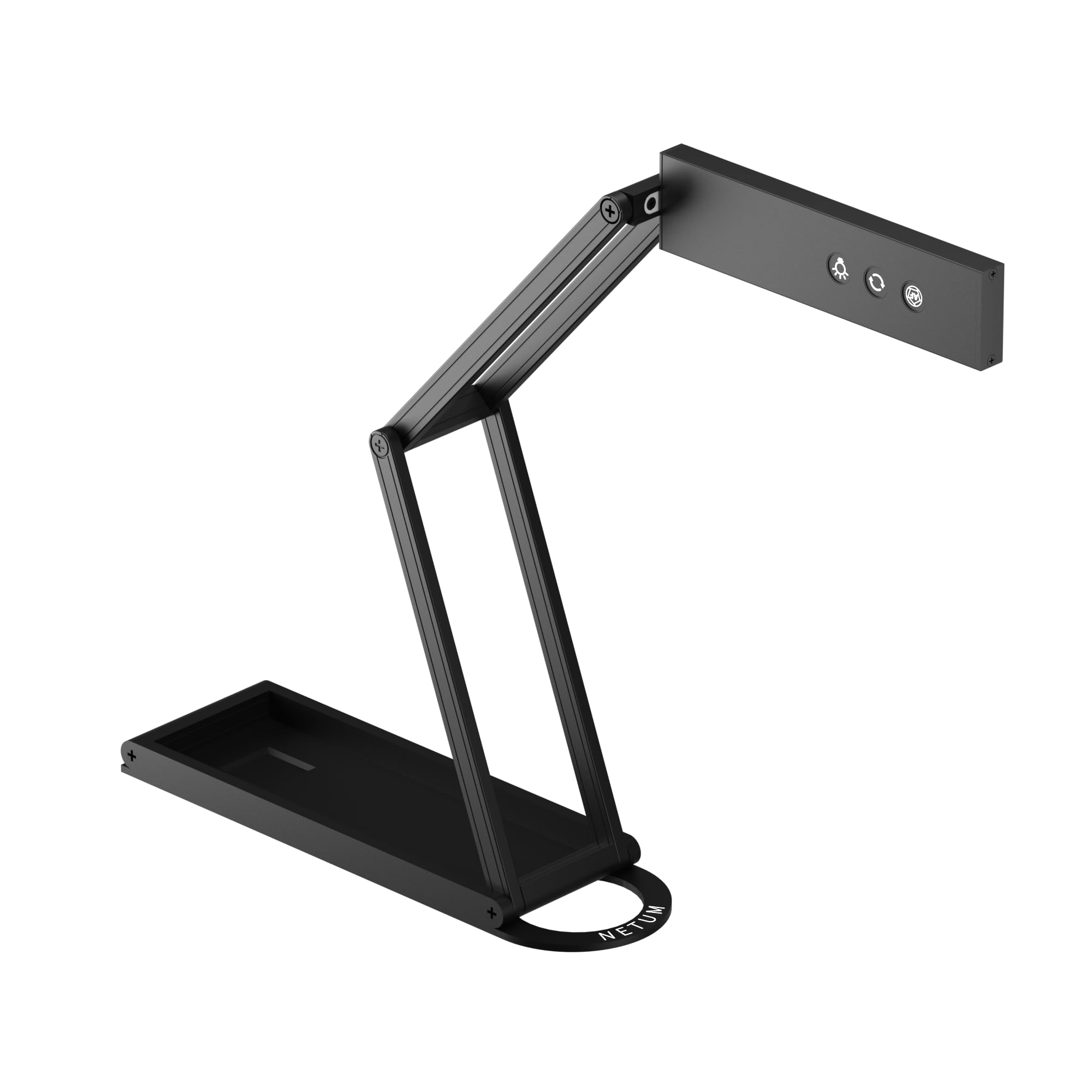 NETUM Cámara de documentos y cámara web 4K con micrófono, visualizador USB, LED táctil de 3 niveles, enfoque automático, invertir imagen plegable para Windows, Mac OS, Linux, enseñanza remota y