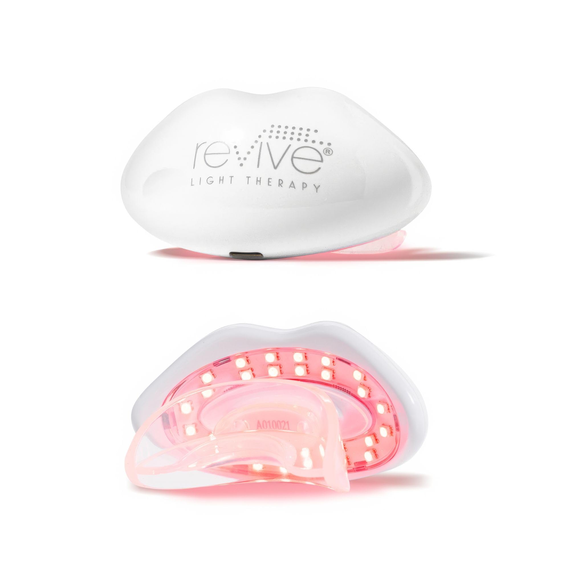 reVive Lux Collection Lip Plumper Device, LED Light Therapy Products for Lip Care, At-Home Infrared, Red & Amber Therapy for Smooth, Hydrated, Healthy-Looking Lips