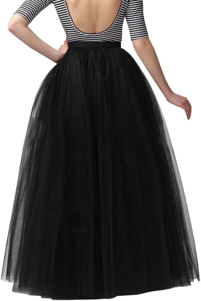 WDPL Wedding Planning A-line Maxi Long Tulle Skirt for Women Foor Length Evening Party Skirts - Image 2