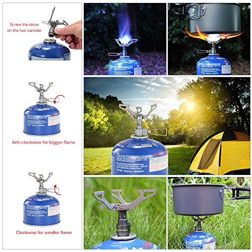 Fogão Externo, Romacci Fogão a gás de liga de titânio + adaptador de tanque de gás