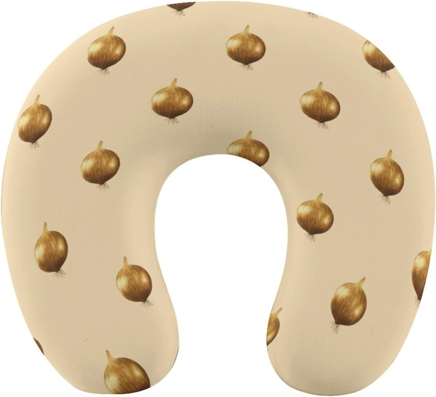 Onion Funny Funny Travel Pillow U Shaped Memory Foam Neck Pillows Portable for Flight Car Home Office