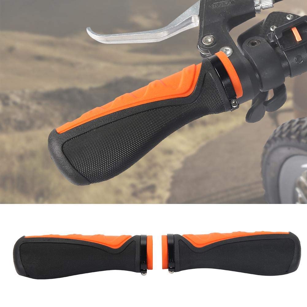 Grips, 22mm Rubber Handlebar Grips Protector Anti-Slip Comfort Locking Ergonomic Shifter Grips for Mountain Bike, Mountain Grips, Folding, 1 Pair