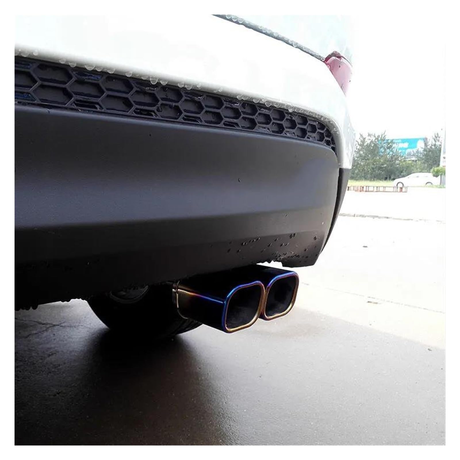 Terminale Di Scarico Auto In Acciaio Inox Per Hyundai Tucson 2015-2023, Punta Coda Tonda Non Ricamata, 135mm