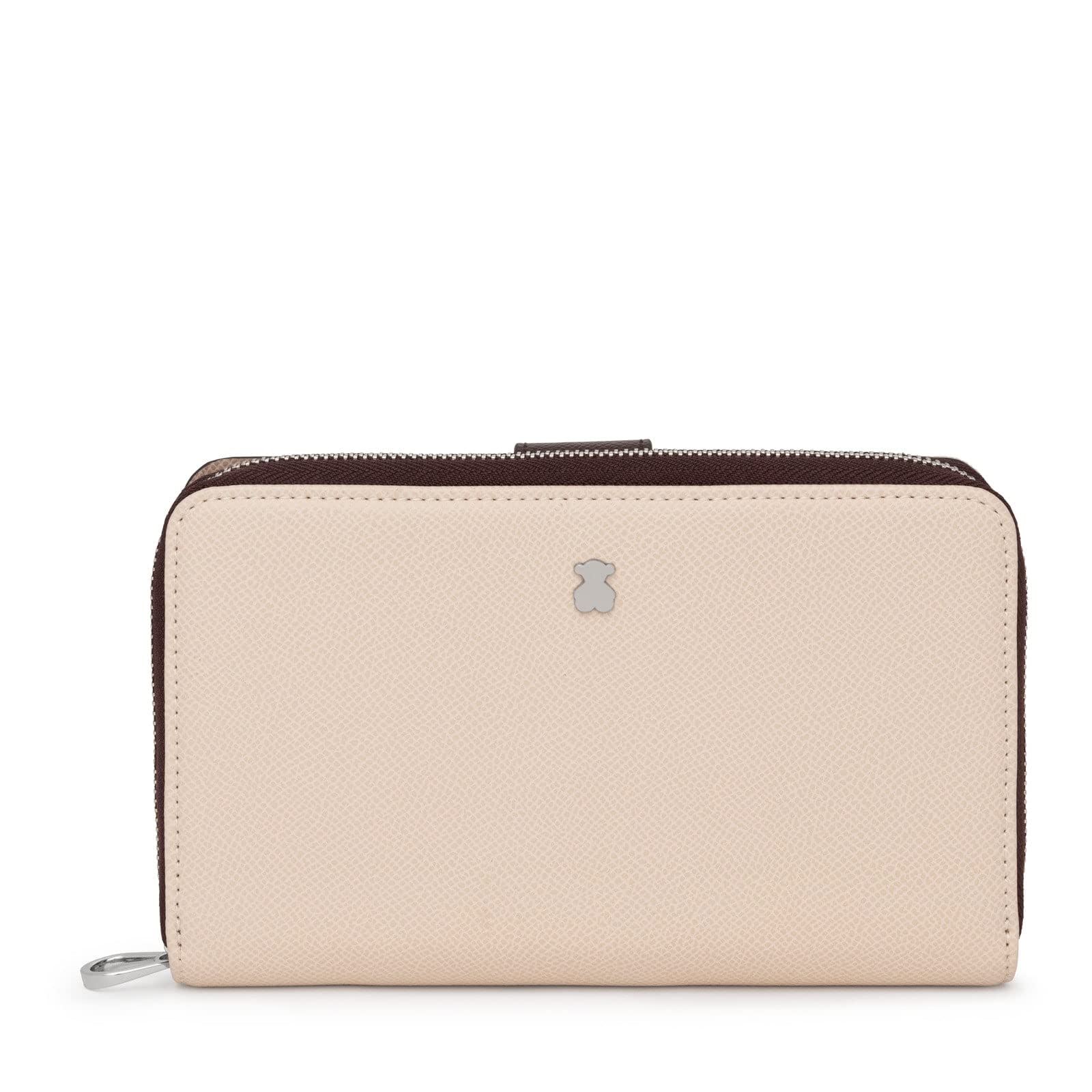 New Dubai Medium Wallet in Brown and Beige, Beige, One Size