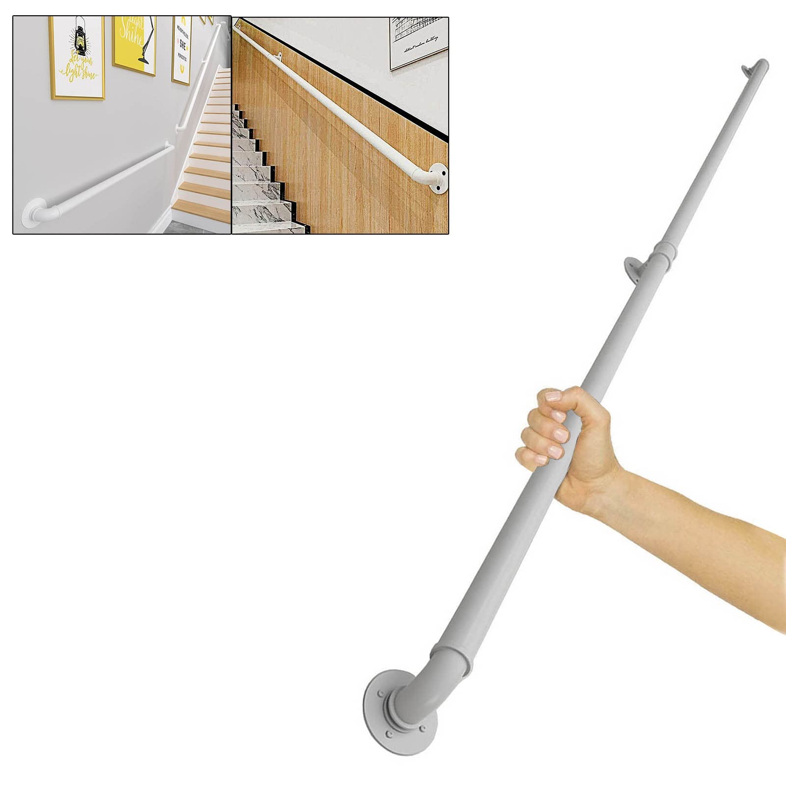 Escaliers en fer forgé blanc 240 cm intérieur extérieur pour lofts