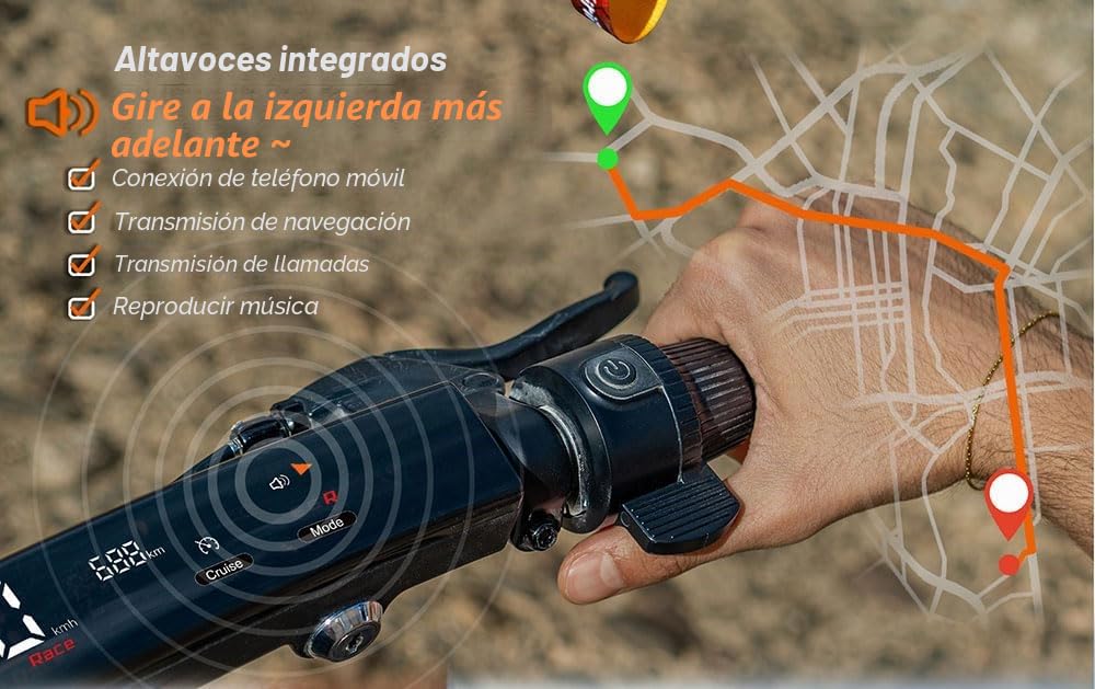 Patinete eléctrico Plegable KuKirin G2 Ultra, 2 Motores, batería de 48 V y 18 Ah, neumáticos de 10 Pulgadas, autonomía máxima de 55 km, suspensión de Muelle Delantera y Trasera