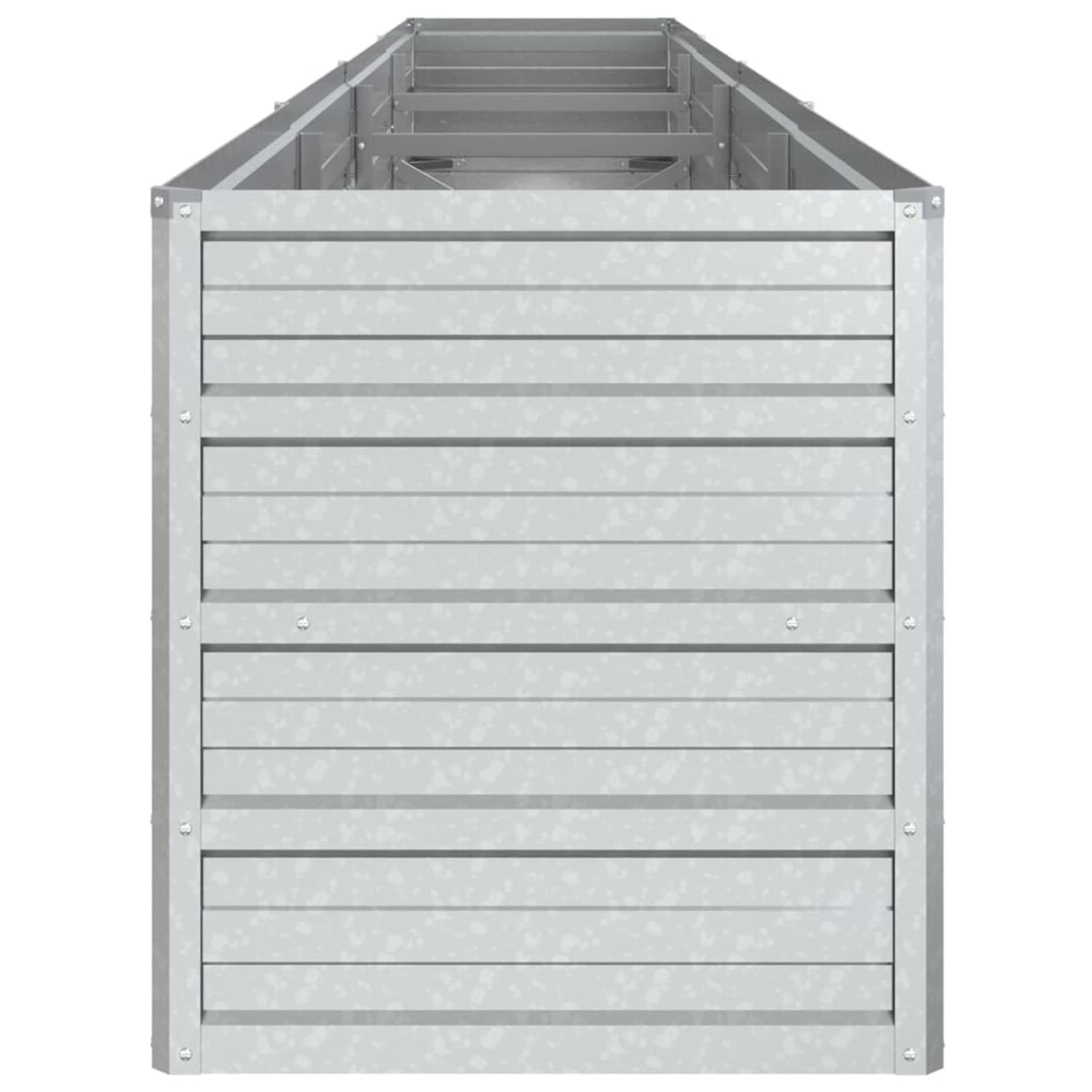 Mogou Arriate, Mesa De Cultivo, Huerto Domestico, Cultivo De Plantas Aromaticas, Arriate De Jardín, de Acero galvanizado Plateado 320x40x45 cm
