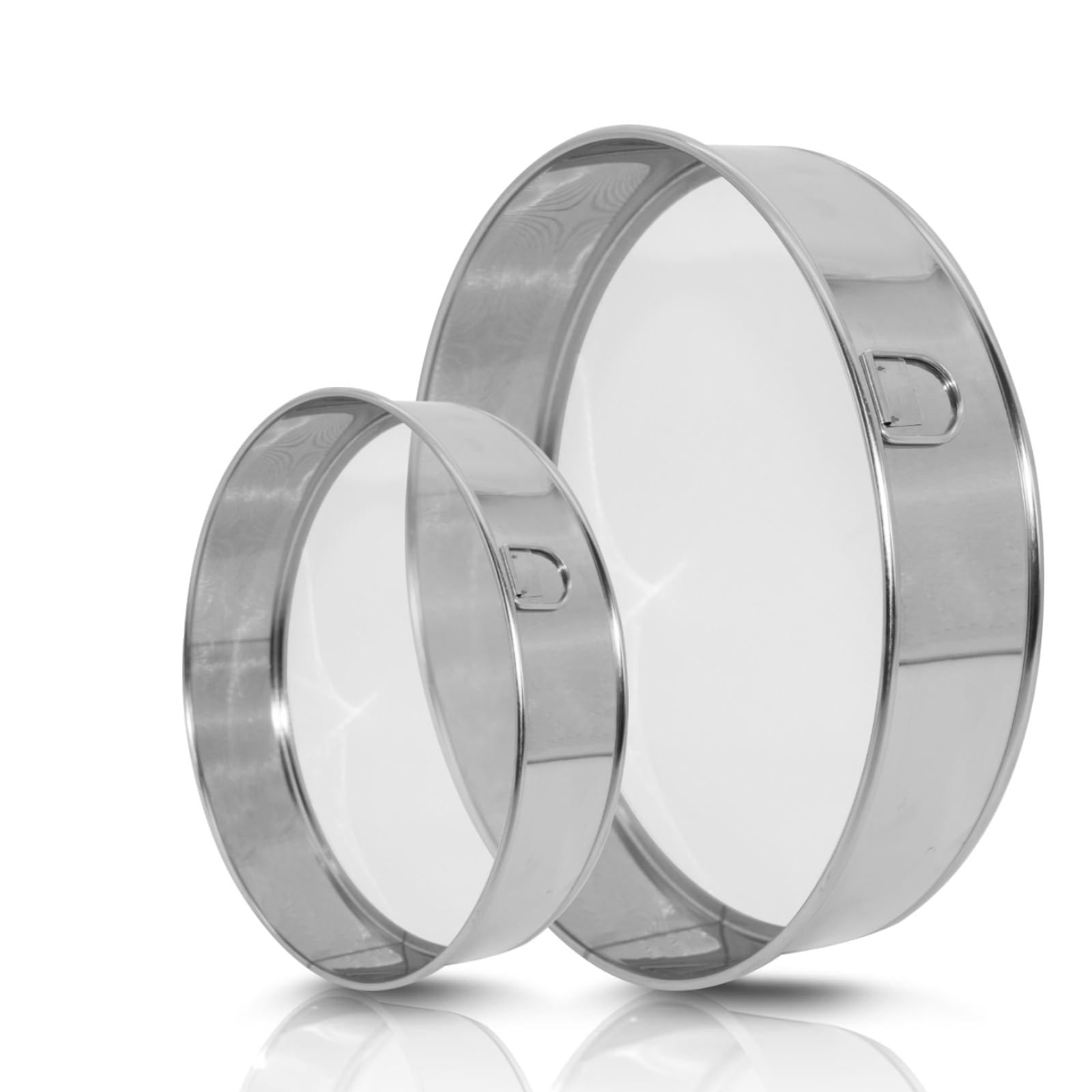 Setaccio Farina 3 Pezzi Acciaio Inox - 15cm, 20cm, 25cm | Maglia Fine - Foto 6