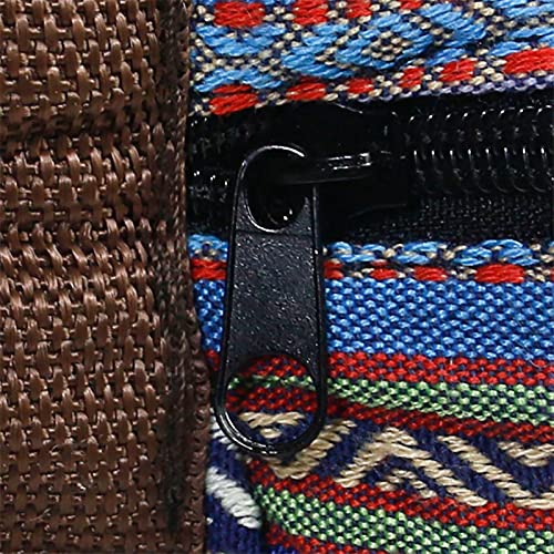 Grebest Yoga Mat Bag With Shoulder Strap,12.2" X 10.63"Bohemian Style Large Capacity Polyester Retro Adjustable Buckle Shoulder Bag For Gym Brown 12.2" X 10.63" #TOP7