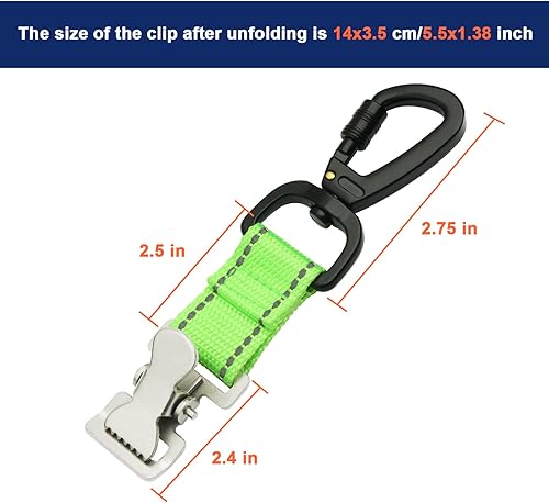 Miniatura 4 de Correa para guantes de trabajo, clip para guantes de golf, clips de cinturón de guantes resistentes con clip de cocodrilo para una fuerte fuerza de