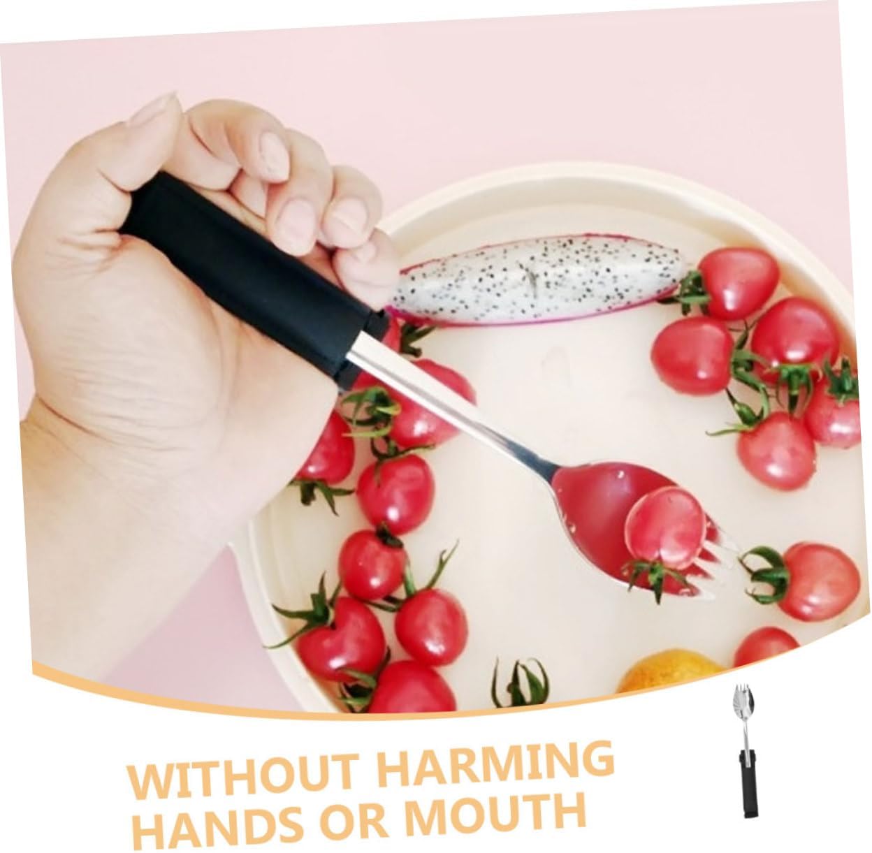 Adaptive Utensils for Disabled Hands Elderly Dinnerware Non-slip Spork Comfortable Grip