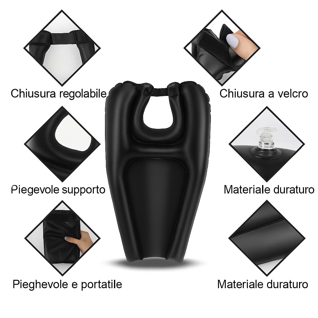 App Life Lavatesta Portatile per Parrucchieri Professionale, Lavatesta Gonfiabile per Allettati, Anziani, Disabili