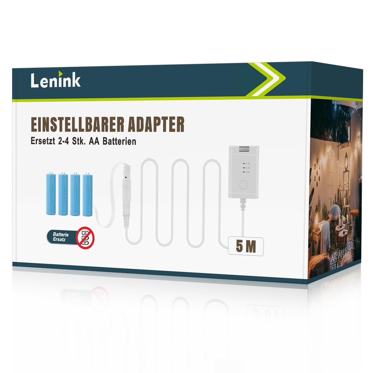 Alimentatore per batterie 2-4 AA 3-6 V per stazione meteorologica campanello senza fili sveglia luce LED