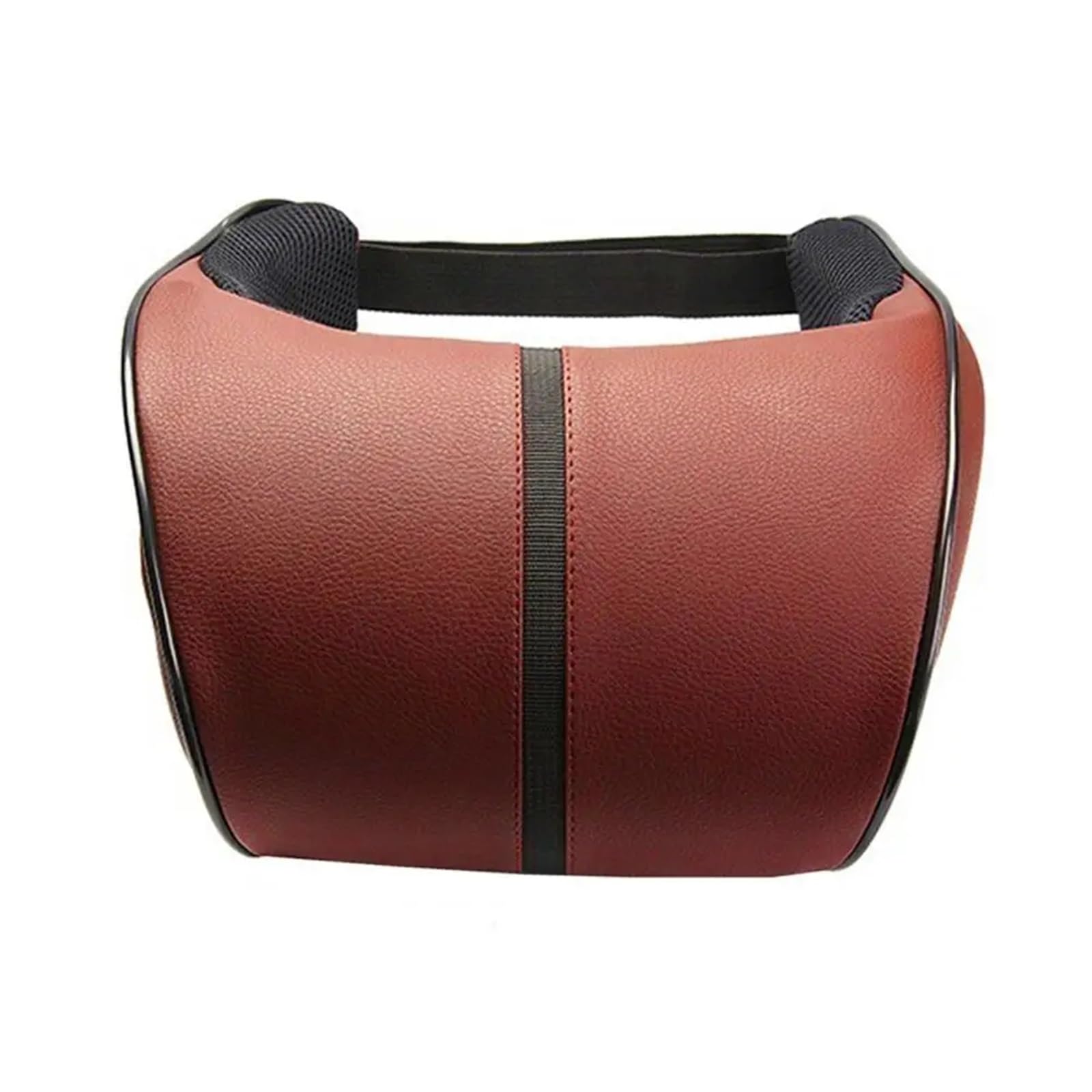 POAWUDJA Car Pillow Adjustable Memory Cotton Car Headrest Neck Rest Seat Cushion Pillow Removable Cover(BROWN)
