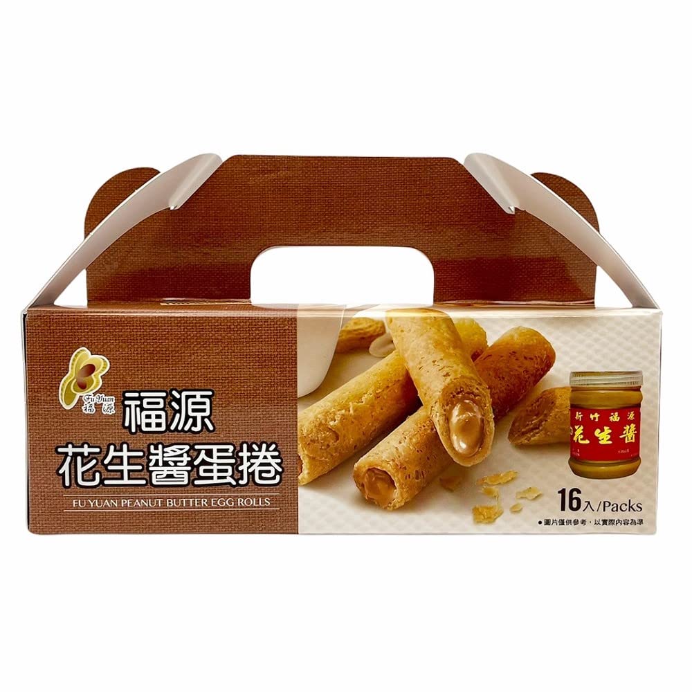 Minao福源 ピーナッツバターエッグロール16入 花生醬蛋捲 320g Amazon | 《福源》 花生醬蛋捲(蛋素) ピーナッツバターエッグロール