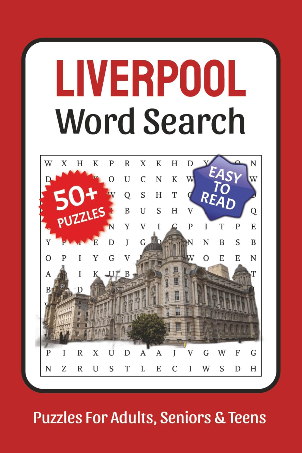 Liverpool Word Search: Word Searches with Easy to Read Print about Liverpool, Liverpool Landmarks, England Travel, England Food and More, 6x9,110 ... Gift for Vacations, Holidays, and Free Times