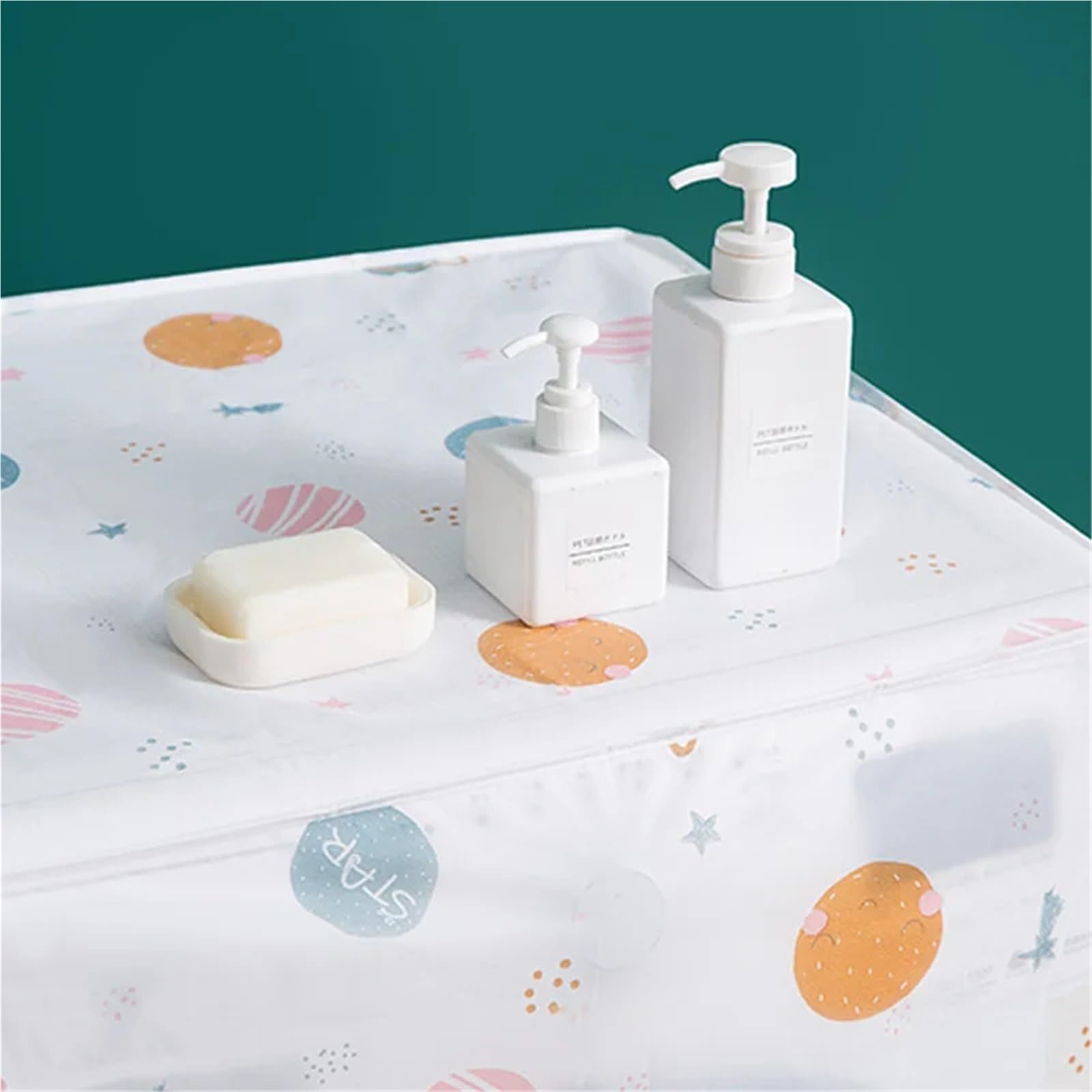 2 pezzi PEVA copertura for protezione solare for lavatrice custodia impermeabile giacca protettiva for parte anteriore superiore aperta per Interno(Front cover A)