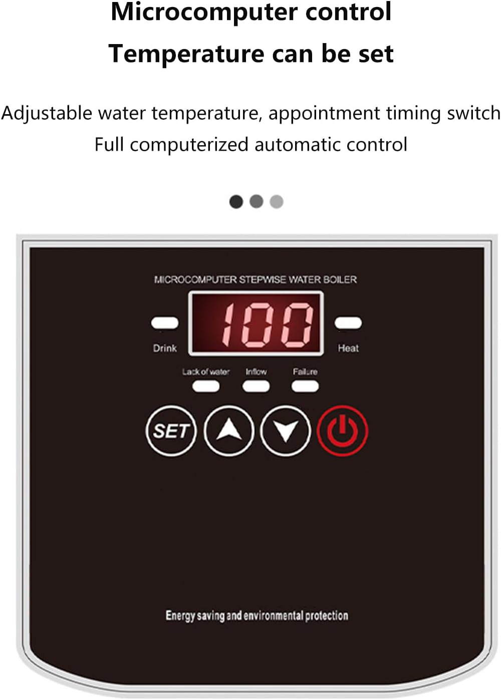 40-100℃ Commercial Steam Water Boiling Machine,Hot Water Dispense Boiler with LCD Screen Displays Real-Time Temperature,Suitable for Bubble Tea Stores Coffee Shops Snack Stores (30L)