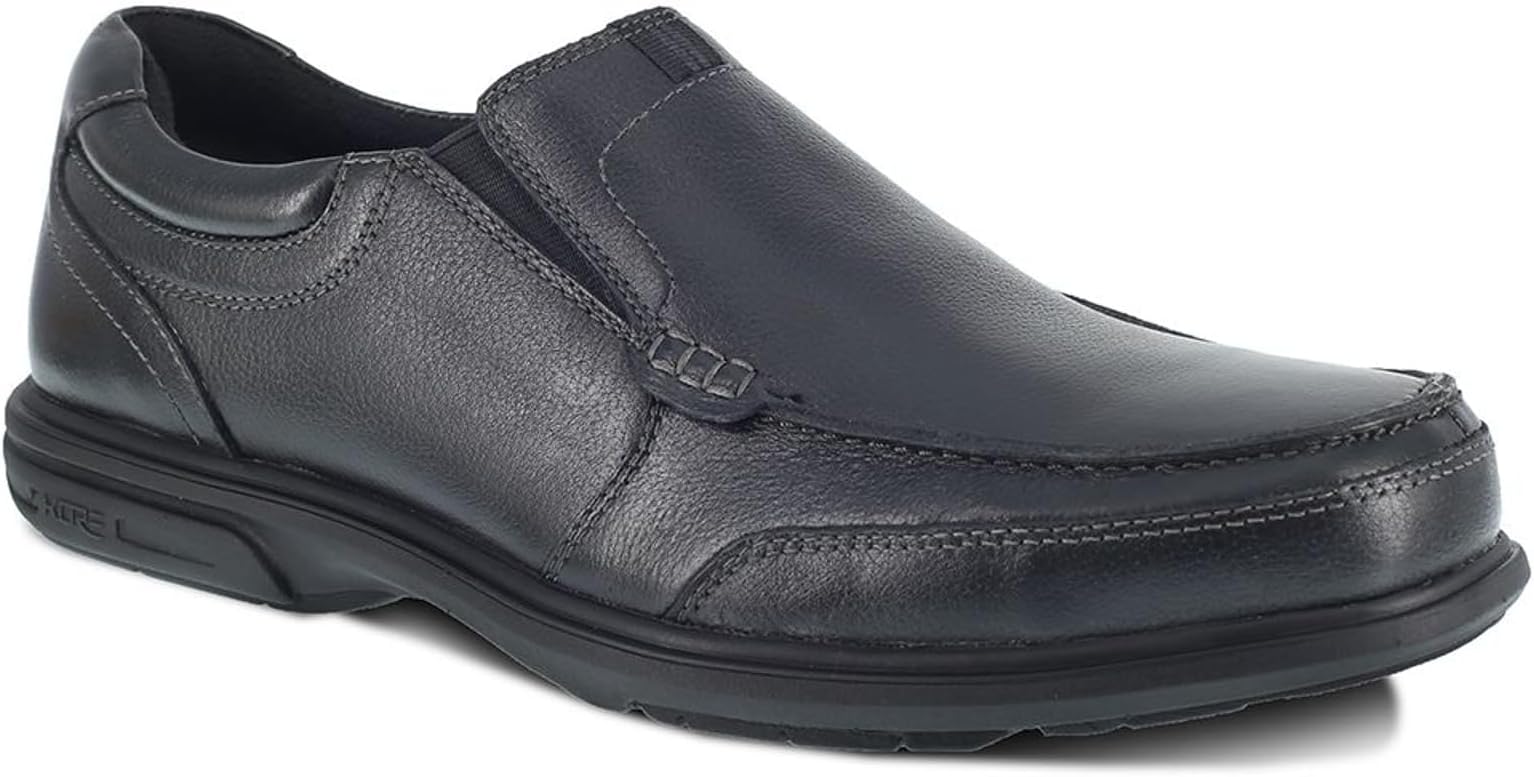 Florsheim Work Loedin Slip-On Men's Oxford, 7 2E US, Black
