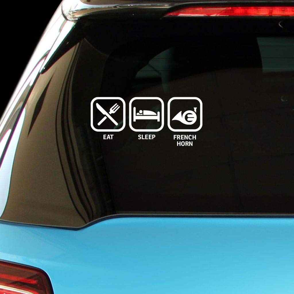 PressFans - EAT Sleep French Horn Music Musician Car Laptop Wall Sticker