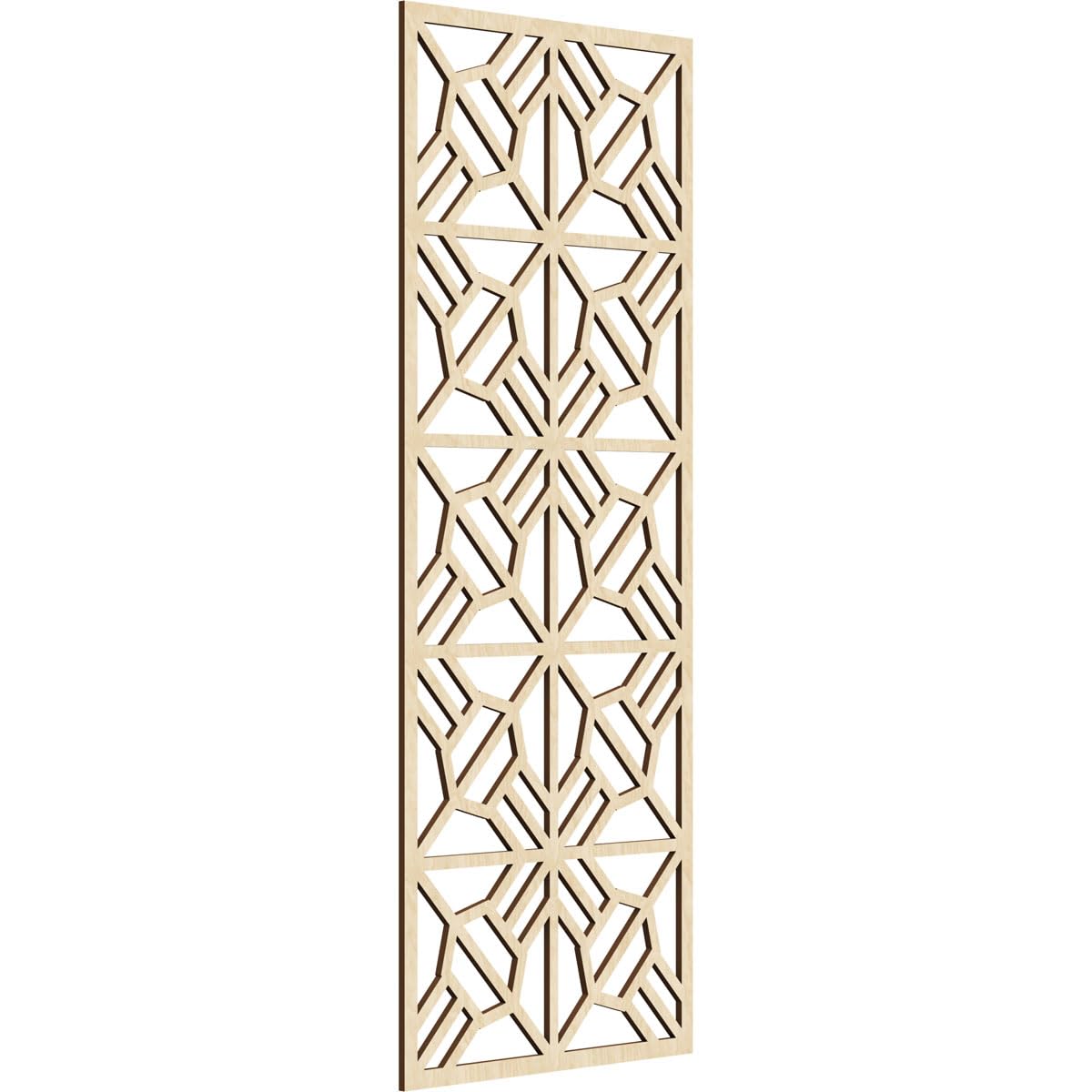 25 3/8"W x 64 3/8"H x 3/8"T Auburn Decorative Fretwork Wood Wall Panels, Birch