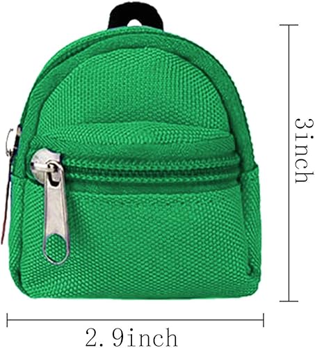 Miniatura 2 de SOTOGO 10 piezas de mochilas para muñecas, mini muñecas con cremallera, accesorios para casa de muñecas, accesorios para muñecas para suministros