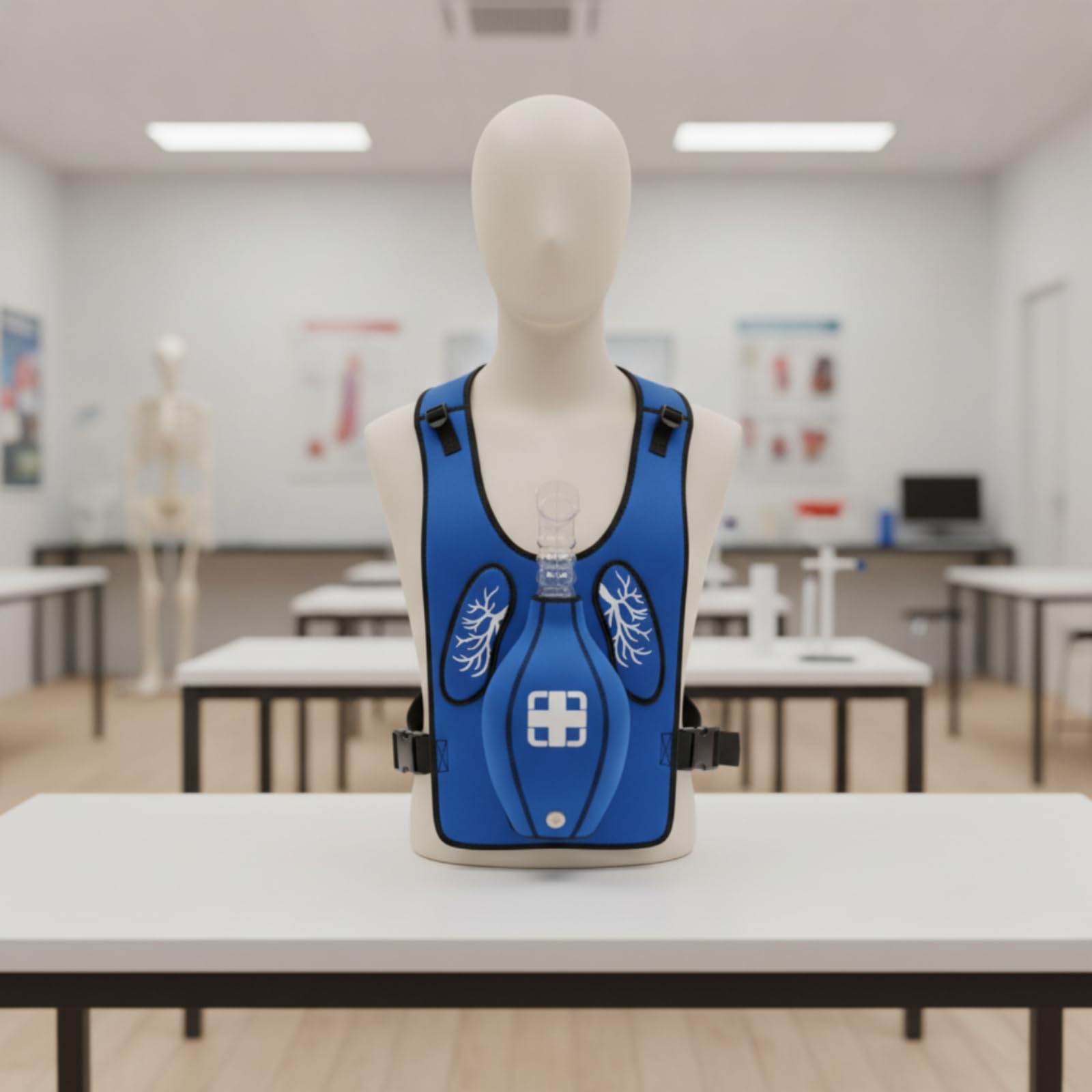 Qianly Gilet da Addestramento Anti Soffocamento Indossabile Gilet Anti-Soffocamento Regolabile Attrezzatura Medica per Scuole
