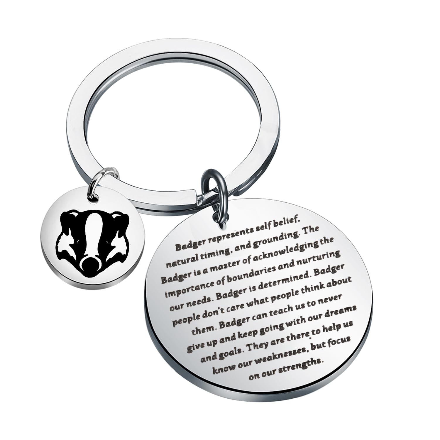 FAADBUKBadger Inspirational Gift for Badger Lover Badger Keychain Animal Lover Gift