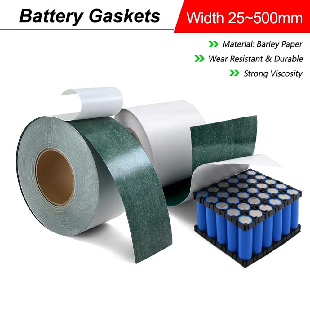 Papel De Cebada Aislante De Batería 18650 Resistente A Golpes Y Altas Temperaturas, Junta Aislante De Paquete De Iones De Litio Adhesivo Verde De 10 M (ancho De 25 Mm A 300 Mm)(Width 50mm)