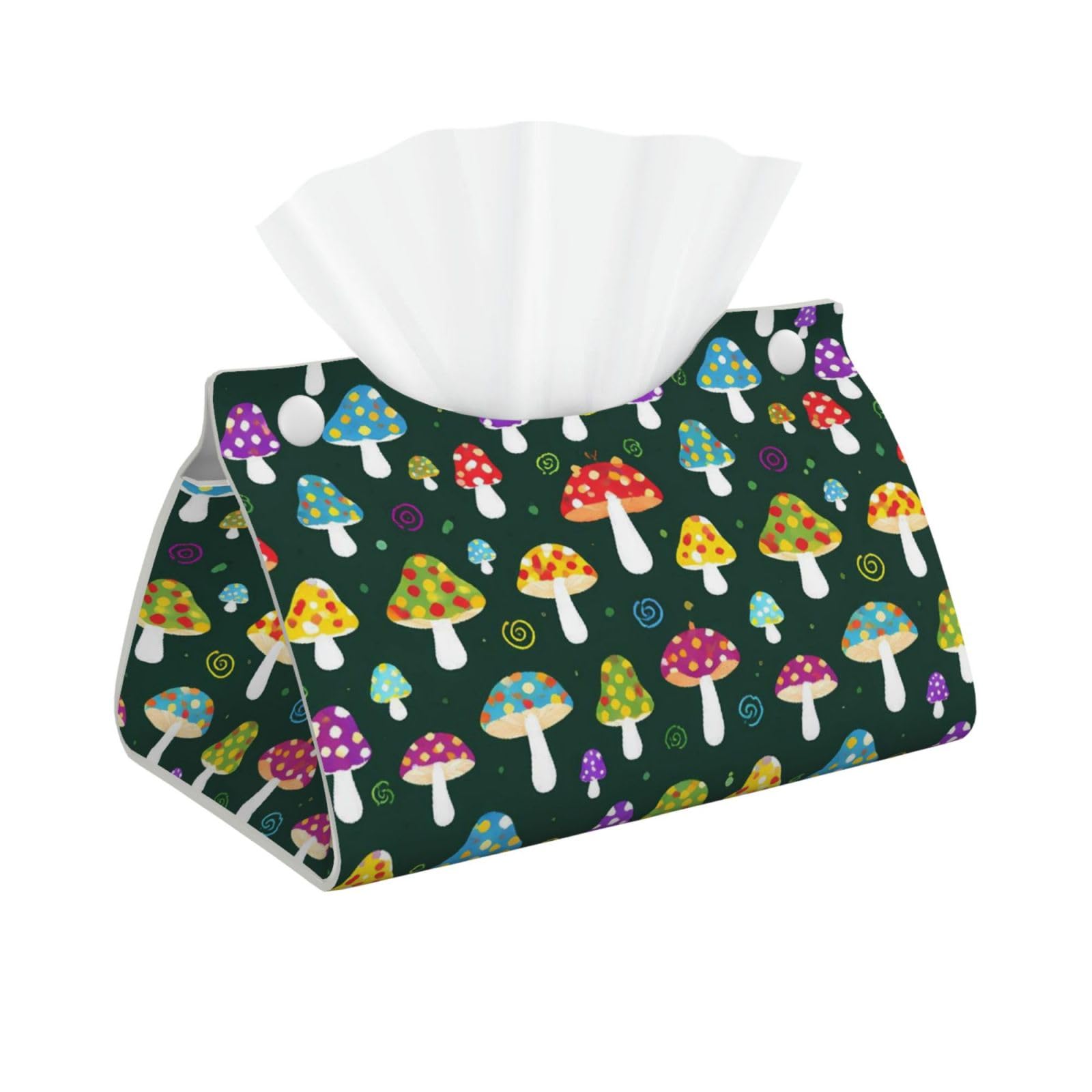 Colorful Mushroom Long Tissue Box Cover Holder Home Decor Aesthetic 7.87'' x 5.12'' x 0.98''