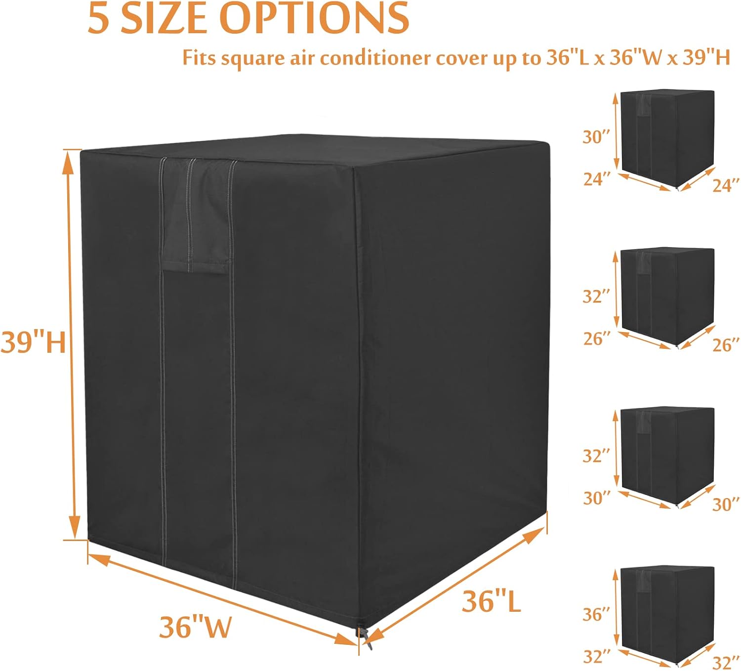 Central Air Conditioner Covers for Outside Units 36"L x 36"W x 39"H image 2