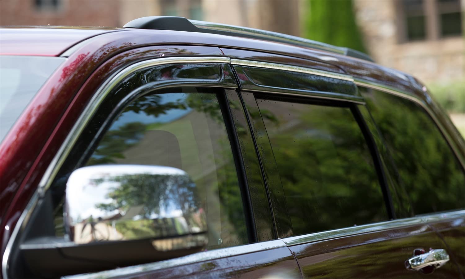 Hood Visor Auto Ventshade [AVS] Bugflector II Hood Shield/Protector | Fits 2022-2025 Jeep Wagoneer | High Profile Bug Deflector - 1 Pc., Dark Smoke | 25909 Auto Ventshade Hood Protectors