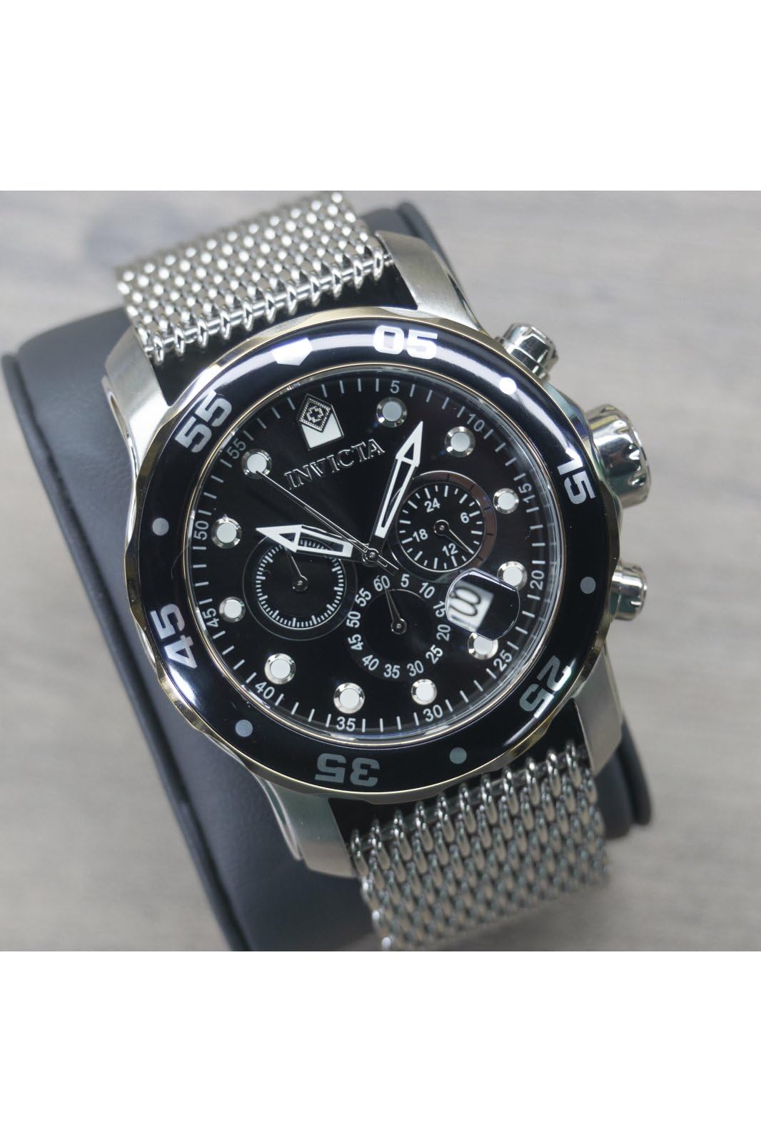 Invicta Pro Diver Men 48mm Stainless Steel Gold + Steel Black dial VD53 Quartz