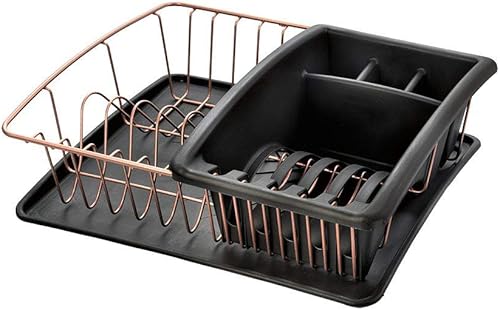 Miniatura 1 de Metaltex Aquatex Escurridor de platos de cobre con bandeja, metal, cobre, 13.8x11.8x4.7 in