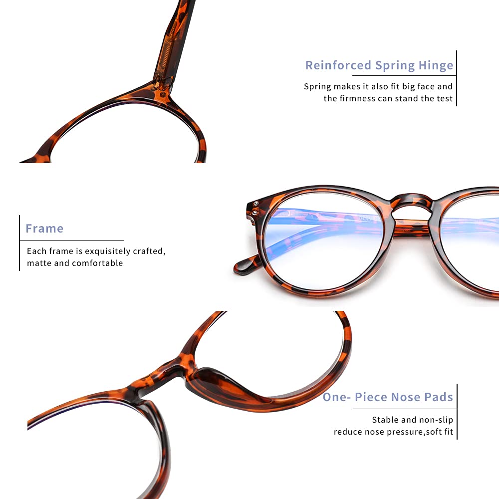 Vecien Blue Light Blocking Reading Glasses 5-Pack Matte Finish Readers - Image 3