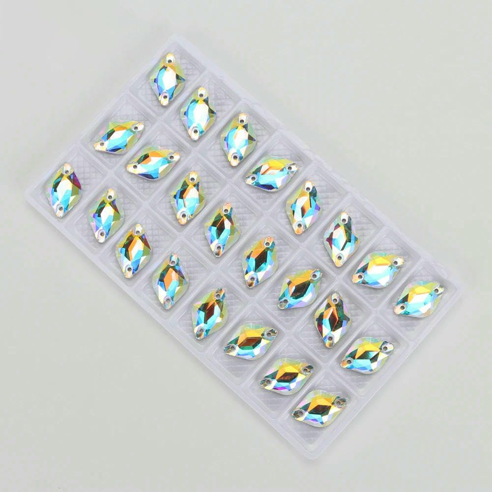 Zitronenglas, Siamblau, Kristall AB, Mondlicht, Nähsteine, flache Rückseite, zum Aufnähen, Strasssteine für Kleidungsstücke, Taschen, Art-208SI, Siam SI, 48 Stück, 9 mm, 14,0 mm, Sonstiges