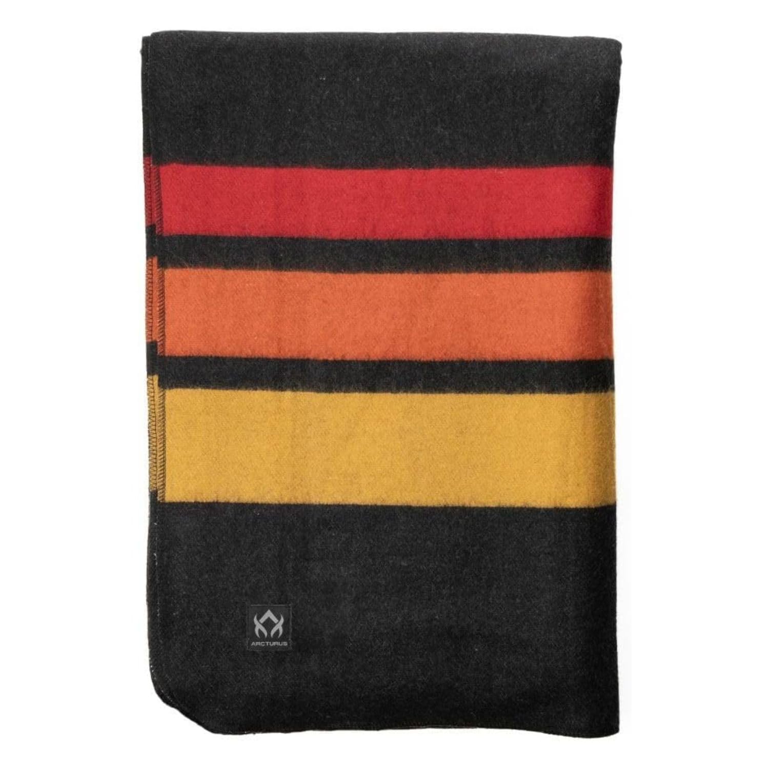 Arcturus Rainier Wool Blanket - Warm, Heavy, Washable, Bed Blanket | Great for Home &amp; Camping (Sunset Peak, Queen)