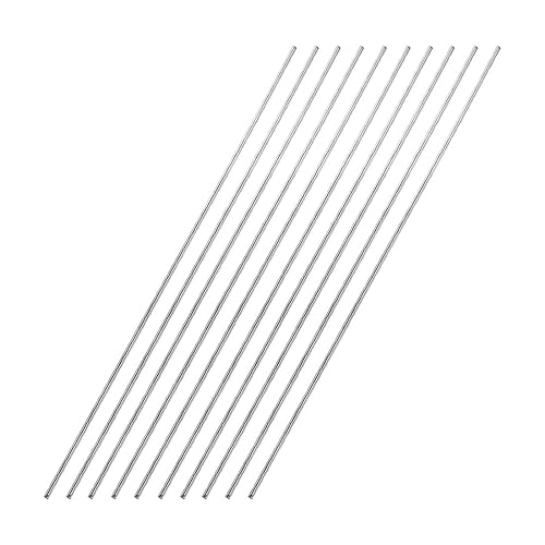 uxcell Varilla redonda sólida de acero inoxidable 304 de 0.059 in x 9.843 in para manualidades de bricolaje - 10 piezas