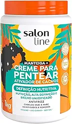 Salon Line, Creme para Pentear, Definição Nutritiva - Para Cabelos Cacheados e Crespos, 1kg