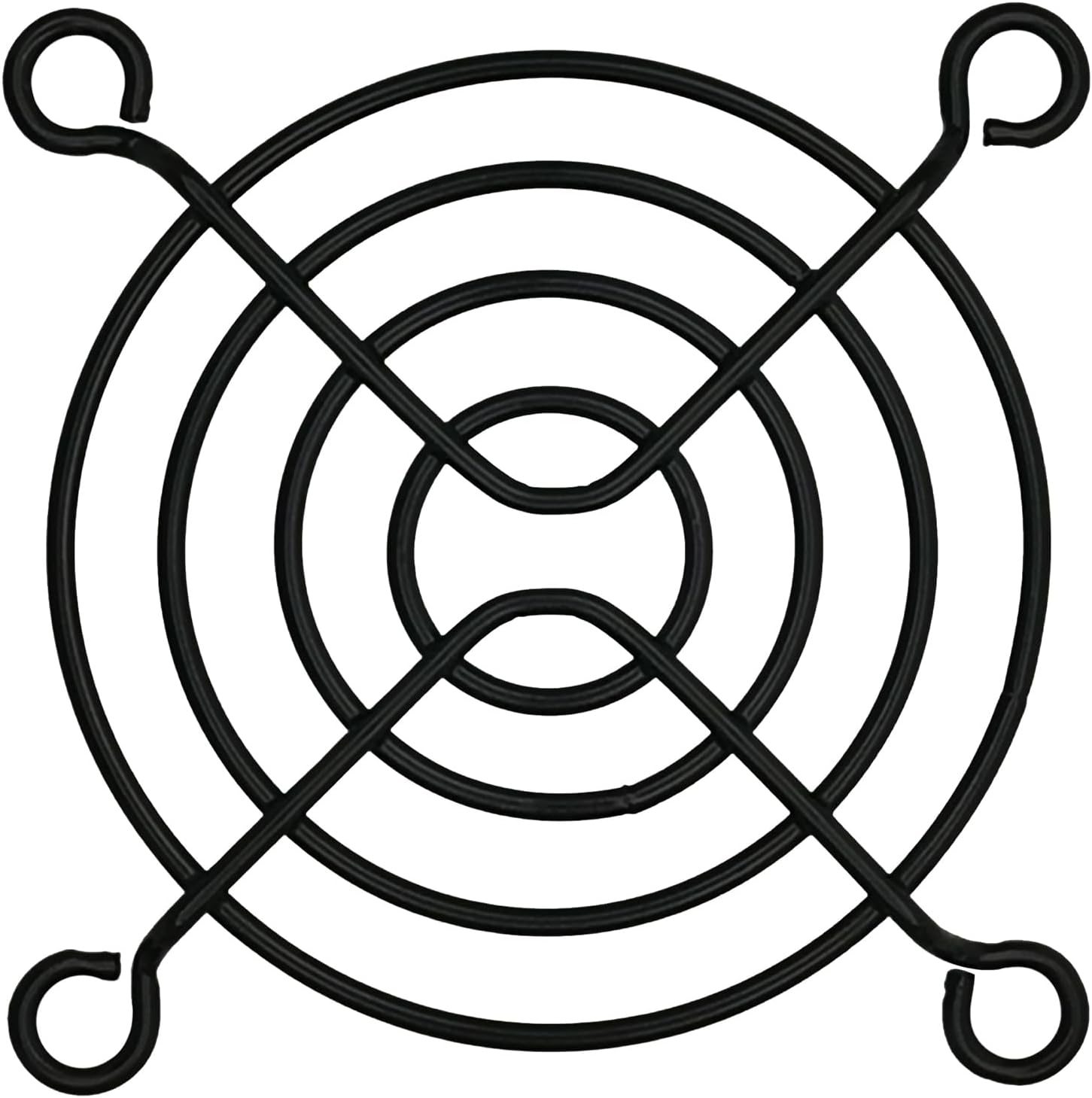 HiQltyla 60mm Fan Grill with Screws, Desktop Computer Case Fan Grills for 60mm Fans, Black Color - 100 Pack