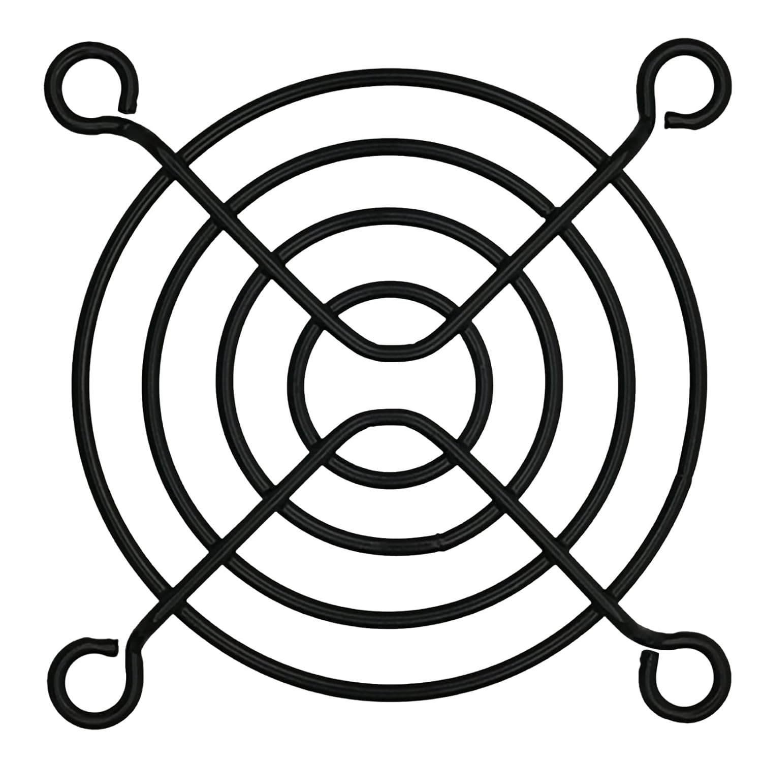 HiQltyla 120mm Fan Grill with Screws, Desktop Computer Case Fan Grills for 120mm Fans, Black Color - 100 Pack