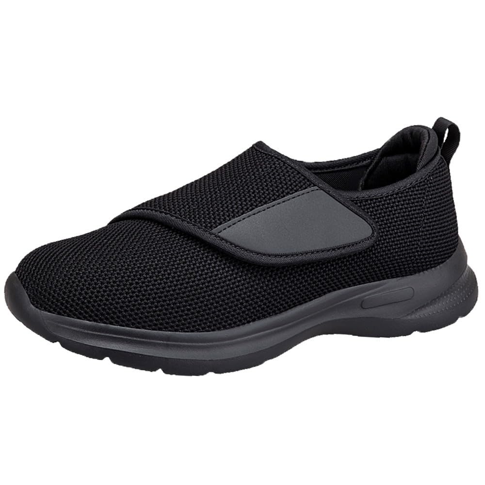 Zapatillas Diabéticos para Mujer Hombre Cómodas Ligeras Ancho Antideslizantes Respirable Ajustable Ortopédico Zapatos para Caminar Pies Sensibles Hinchados