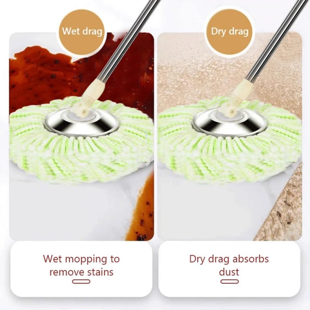 Spin Mop & Bucket System - Includes 5 Reusable Microfiber Mop Heads image 5
