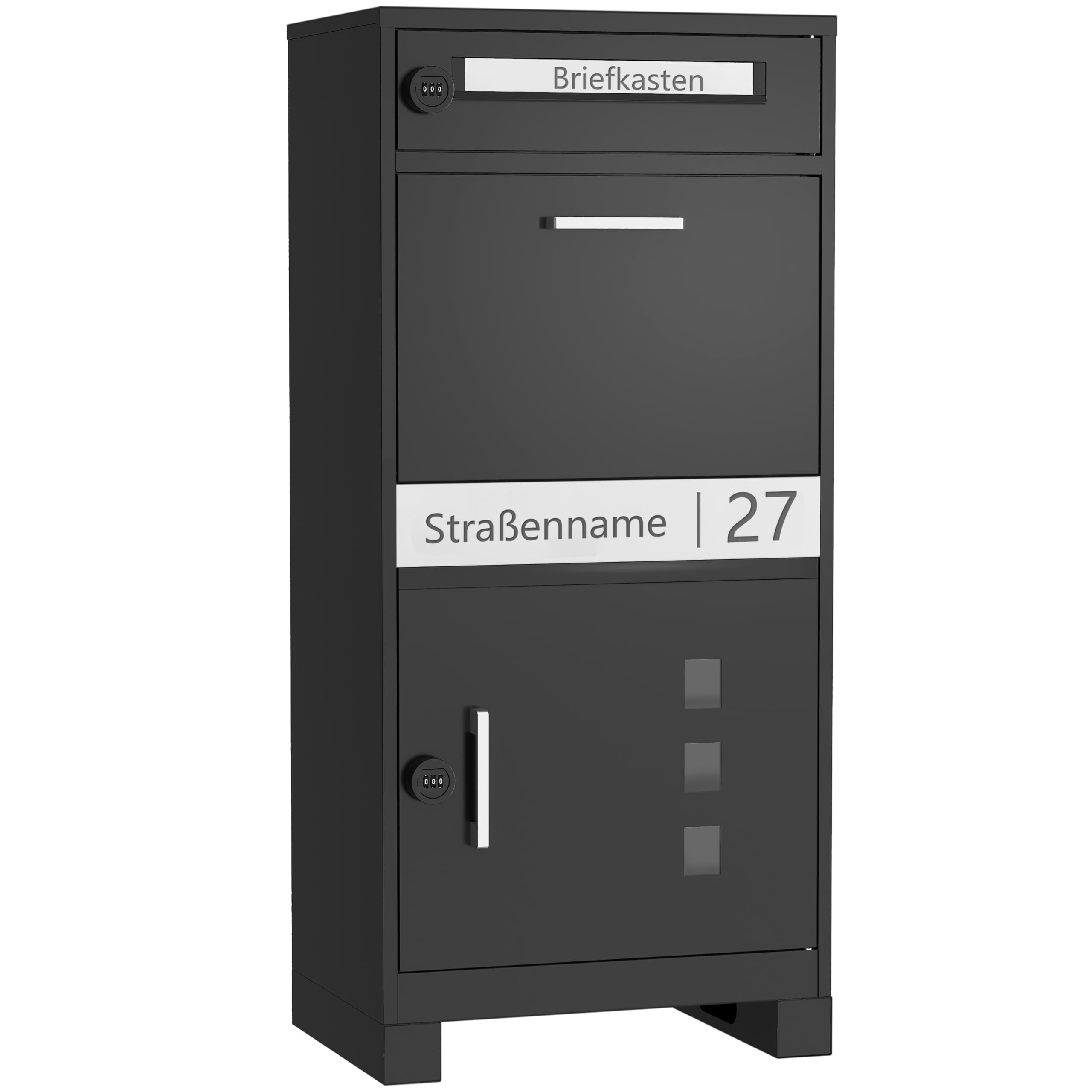 Paketbriefkasten Metall mit Zahlenschloss personalisiert